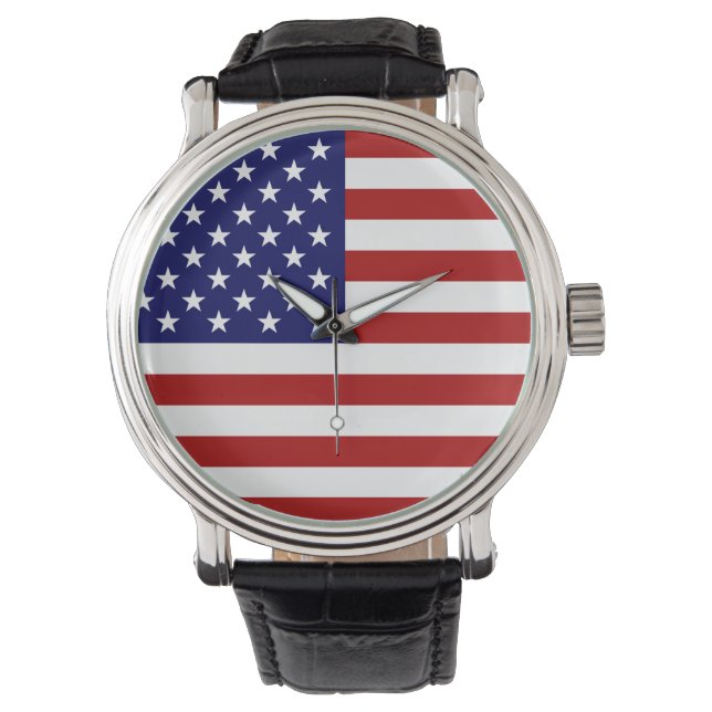 Den amerikanska Flagga Manar Watch Armbandsur (Framsida)