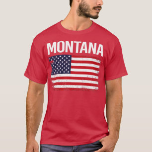Den amerikanska Flagga Montana T Shirt