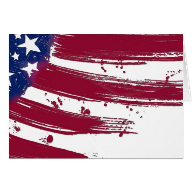 Den amerikanska Flagga OBS Kort (Framsidan Horizontal)