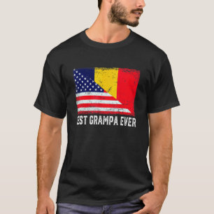 Den amerikanska Flagga och Chad Flagga Grampa-fami T Shirt