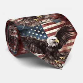 Den amerikanska Flagga och den amerikanska ageln Slips