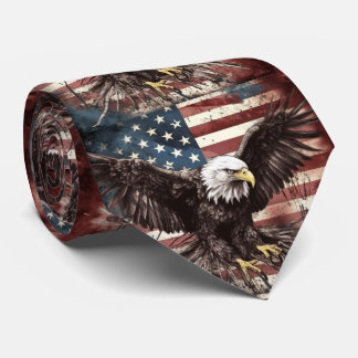 Den amerikanska Flagga och den amerikanska ageln Slips