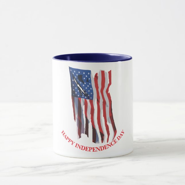 Den amerikanska Flagga Patriotic Anpassningsbar Mugg (Center)