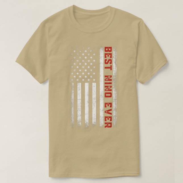 Den amerikanska Flagga Patriotic Nino Far T Shirt (Design framsida)