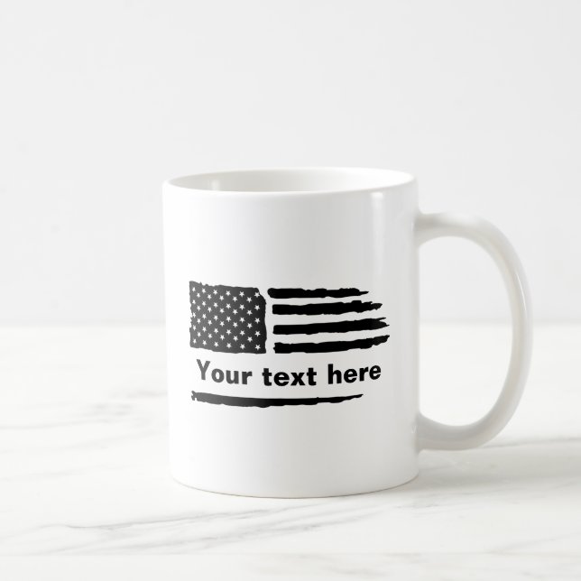 Den amerikanska Flagga - Personlig - Anpassningsba Kaffemugg (Höger)