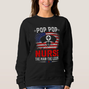 Den amerikanska Flagga Pop Pop sjuksköterska Legen T Shirt