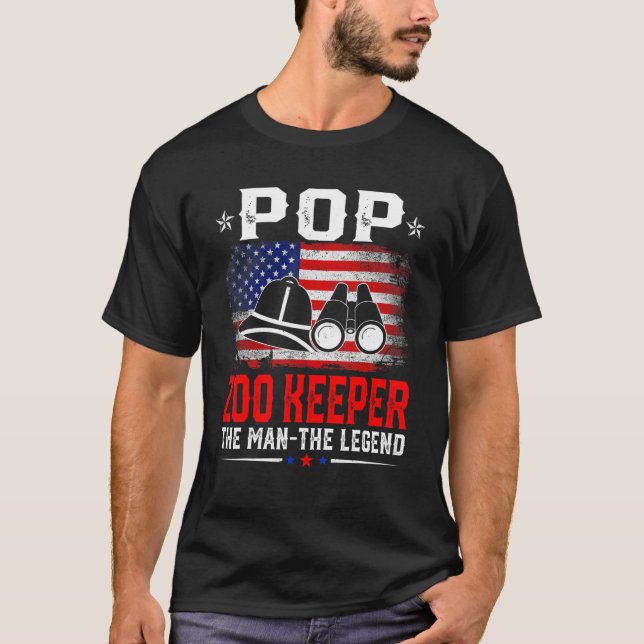 Den amerikanska Flagga Pop Zoo behåller förklaring T Shirt (Framsida)