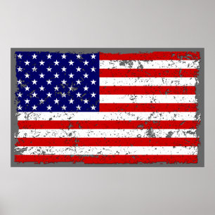 Den amerikanska Flagga Poster