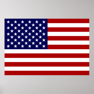 Den amerikanska Flagga Poster