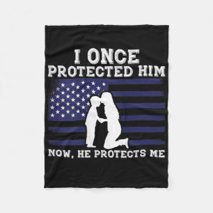 Den amerikanska Flagga Proud Milit Fleecefilt