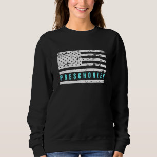 Den amerikanska Flagga Proud Patriotic Preschool T Shirt