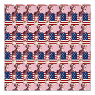 Den amerikanska Flagga resa: A Visual Story Fototryck