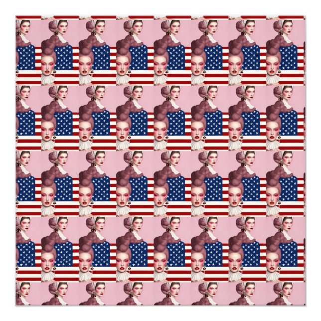 Den amerikanska Flagga resa: A Visual Story Fototryck (Framsidan)