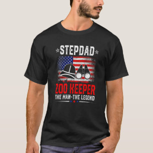 Den amerikanska Flagga Stepdad Zoo Keeper Le T Shirt
