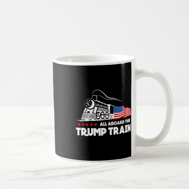 Den amerikanska Flagga Tåg 2024 Kaffemugg (Höger)