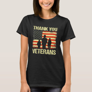 Den amerikanska Flagga Veteran Day Tack Veterans V T Shirt