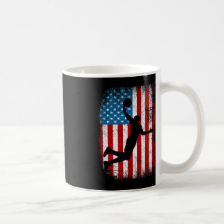 Den amerikanska Flagga Vintage Basketball 4:e av Kaffemugg