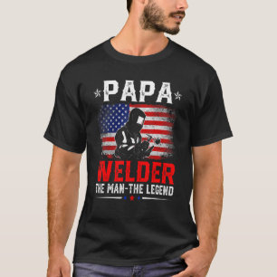 Den amerikanska Flagga Welder of the Legend Re T Shirt