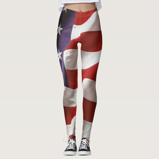 Den amerikanska flaggan - Old Glory Leggings (Framsida)