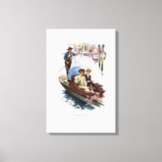 Den amerikanska flickan i Italien av Harrison Fish Canvastryck