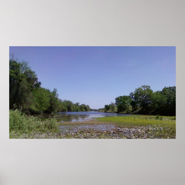 Den amerikanska floden i Sacramento,CA Print Poster (Framsidan)