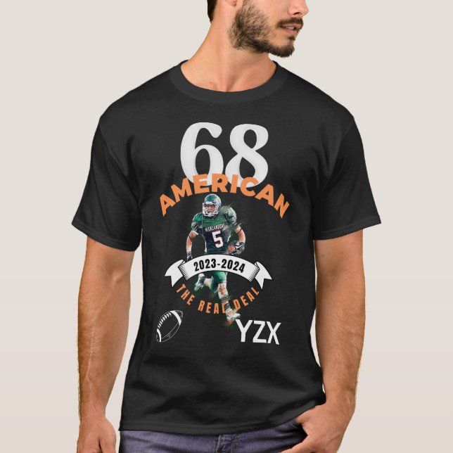 Den amerikanska fotbollen, den verkliga affären t shirt (Framsida)