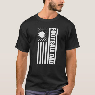 Den amerikanska fotbollen Pappa USA flagga Da Far T Shirt