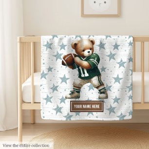 Den amerikanska fotbollen Teddy Blanket för Boys B Fleecefilt