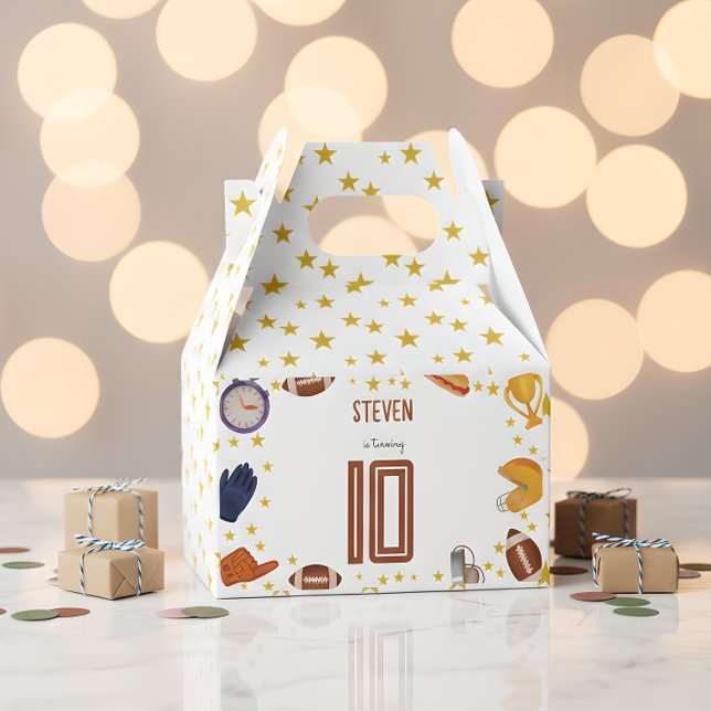 Den amerikanska fotbollsporten boll barns födelsed presentaskar (Skapare uppladdad)