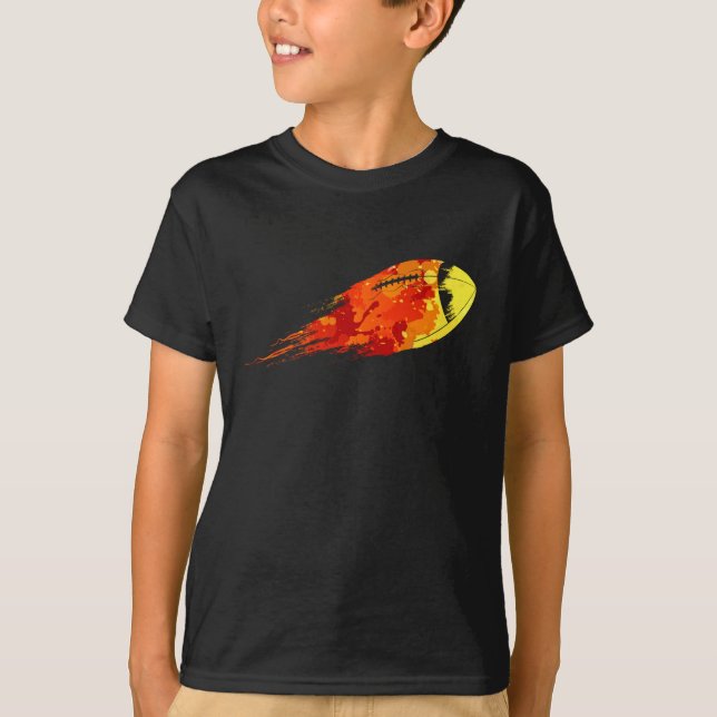 Den amerikanska fotbollspresenten stänk färger t shirt (Framsida)