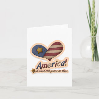 Den amerikanska guden skred sin nåd på patrioten kort