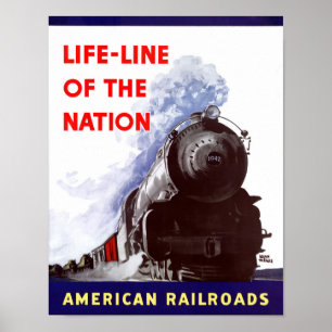 Den amerikanska järnvägstrafiken Poster