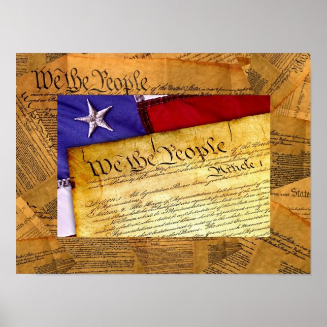 Den amerikanska konstitutionen - folket poster (Framsidan)