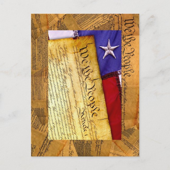 Den amerikanska konstitutionen - folket vykort (Framsida)