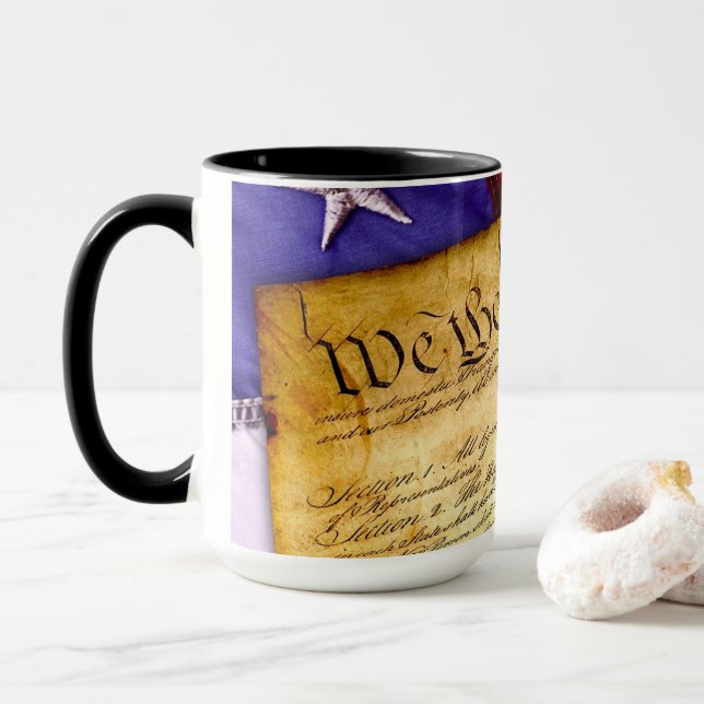 Den amerikanska konstitutionen mugg (Med munk)