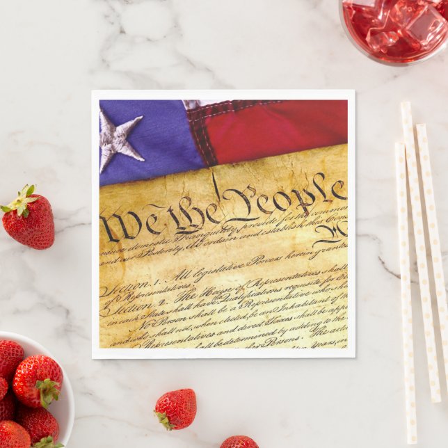 Den amerikanska konstitutionen pappersservett (Insitu)