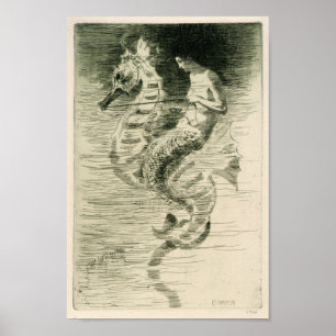 Den amerikanska konstnären Fredericks Sjöjungfru Poster