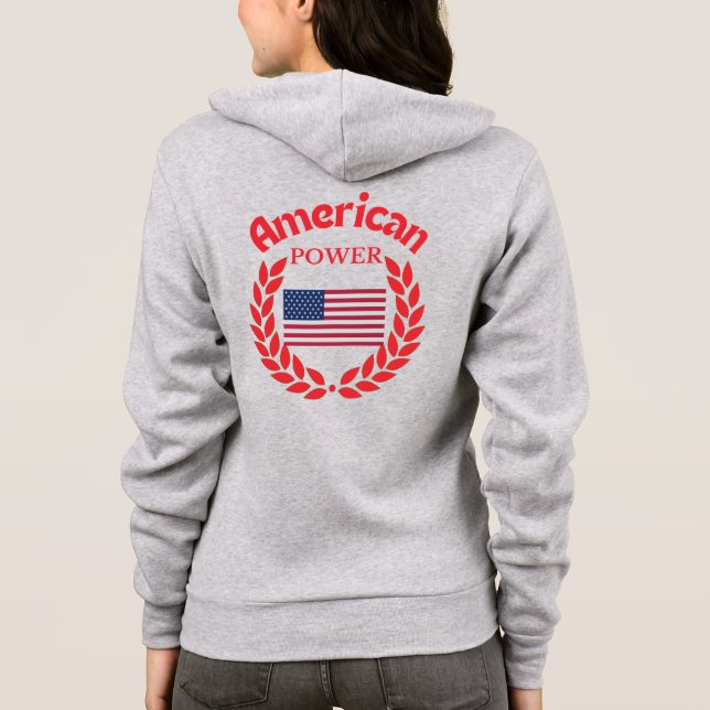 Den amerikanska makten USA flagga Original T Shirt (Baksida)