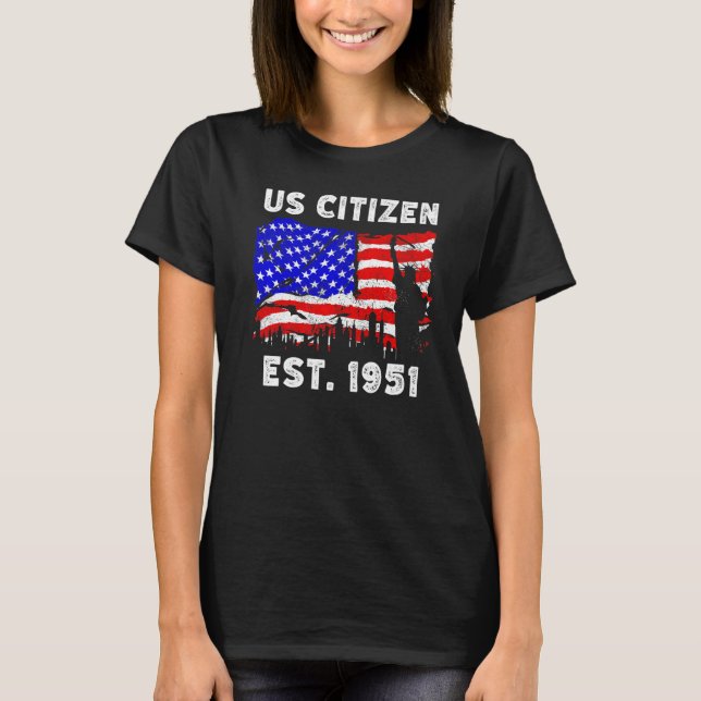 Den amerikanska medborgaren Est sedan 1951 för nya T Shirt (Framsida)
