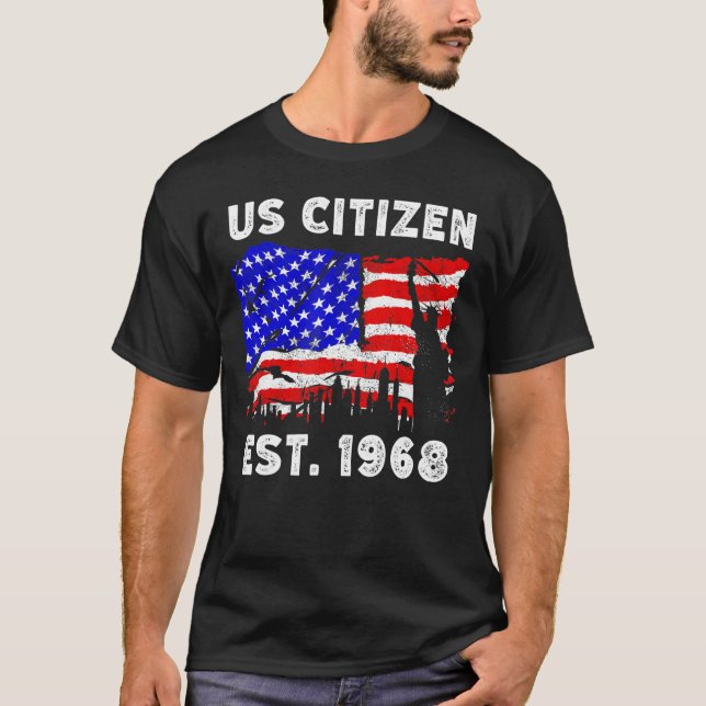 Den amerikanska medborgaren Est sedan 1968 för nya T Shirt (Framsida)