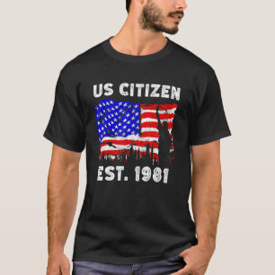 Den amerikanska medborgaren Est sedan 1981 för ny T Shirt