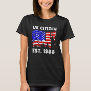 Den amerikanska medborgaren Est sedan 1988 för nya T Shirt