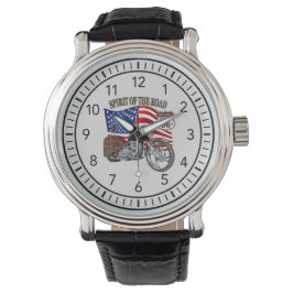 Den amerikanska motorcykelns anda i Flagga Armbandsur