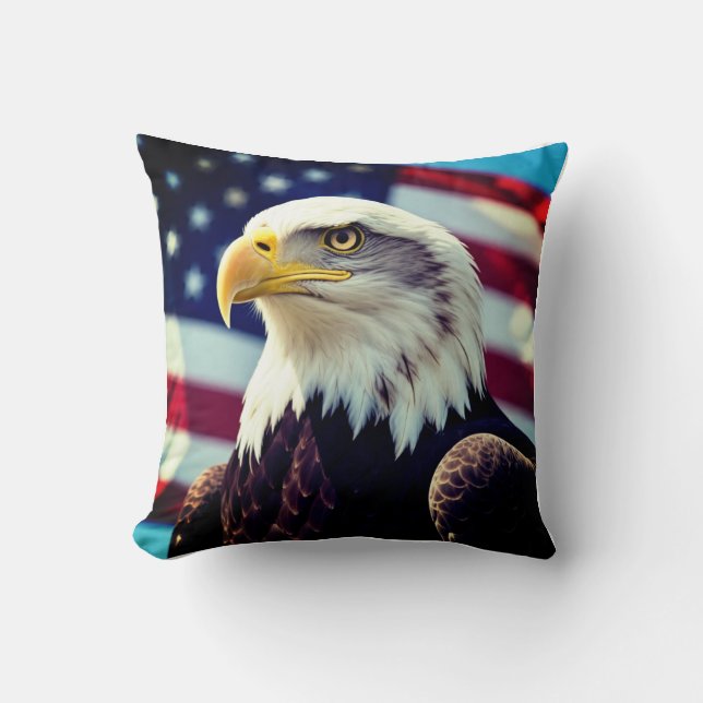 Den amerikanska örnen – Nationens klassiska emblem Kudde (Framsida)