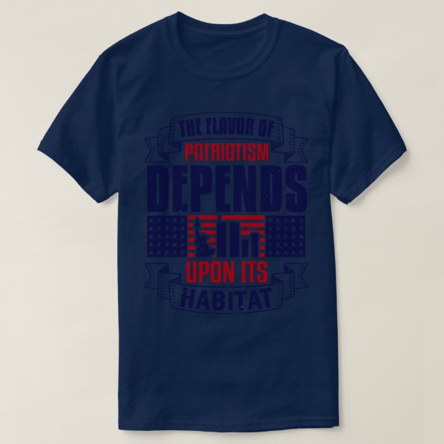 Den amerikanska patriotens flavor t shirt (Design framsida)