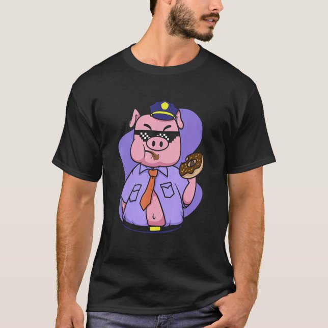 Den amerikanska polismannen i Gris T Shirt (Framsida)