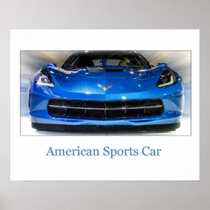 Den amerikanska sportbilen poster