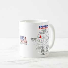 Den amerikanska staten Idaho på karta och användba Kaffemugg