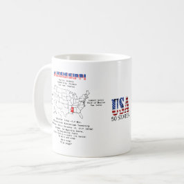 Den amerikanska staten Mississippi på karta och nä Kaffemugg