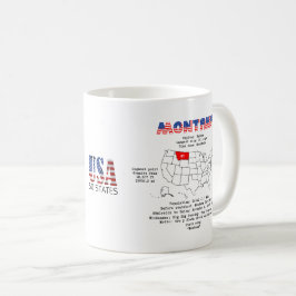Den amerikanska staten Montana på karta och använd Kaffemugg